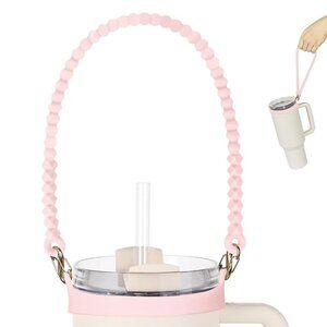 Soft silicone water bottle  pink holder